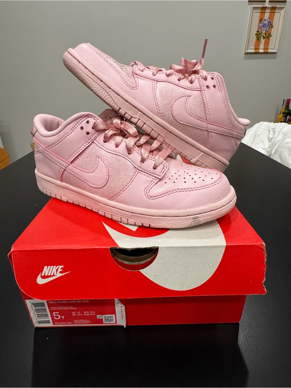 Nike Dunk Low SE Prism Pink GS 5Y (Women’s 6.5) ~ GOOD CONDITION